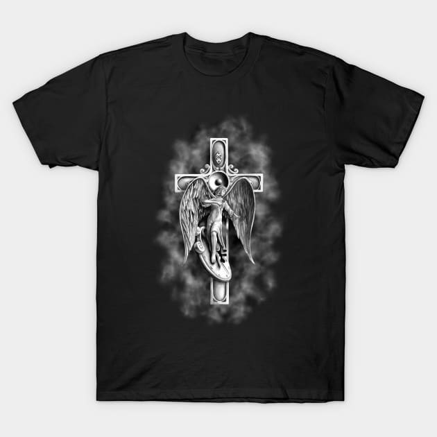 Angel and cross T-Shirt by Ramiros